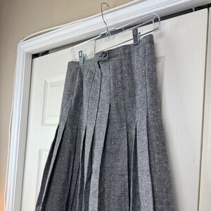 Vintage Pendleton Wool Pleated A-line Grey Skirt